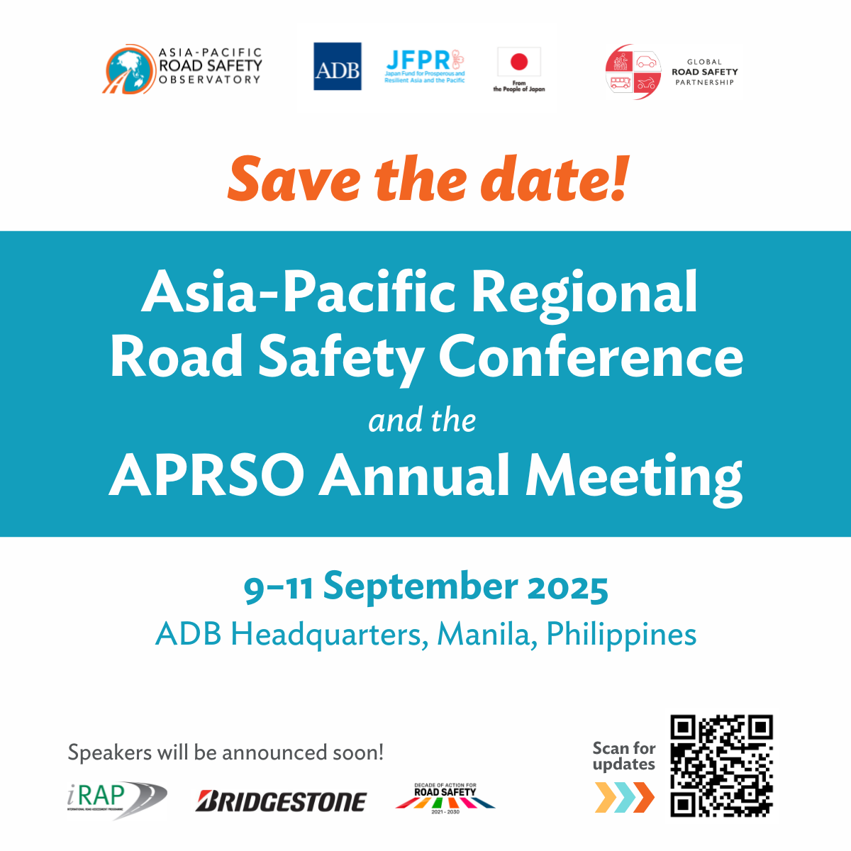 Registration is now open for the Asia-Pacific Regional Road Safety Conference 2025.