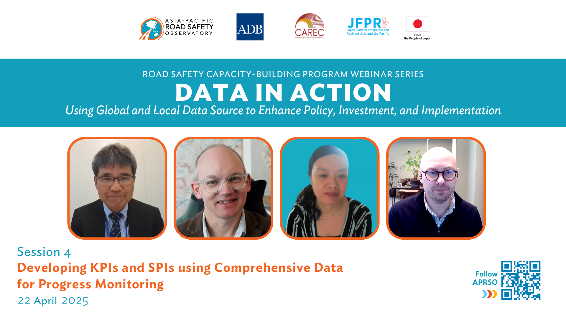 Fourth session of the Road Safety Capacity Building Program Focused on Developing KPIs and SPIs using Comprehensive Data for Progress Monitoring