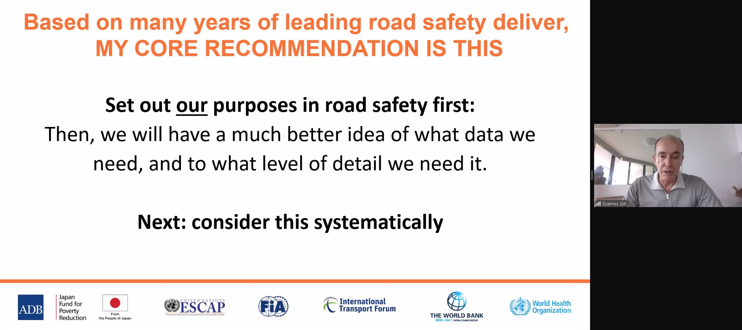 Second Session of the Road Safety Capacity Building Program Webinar Series