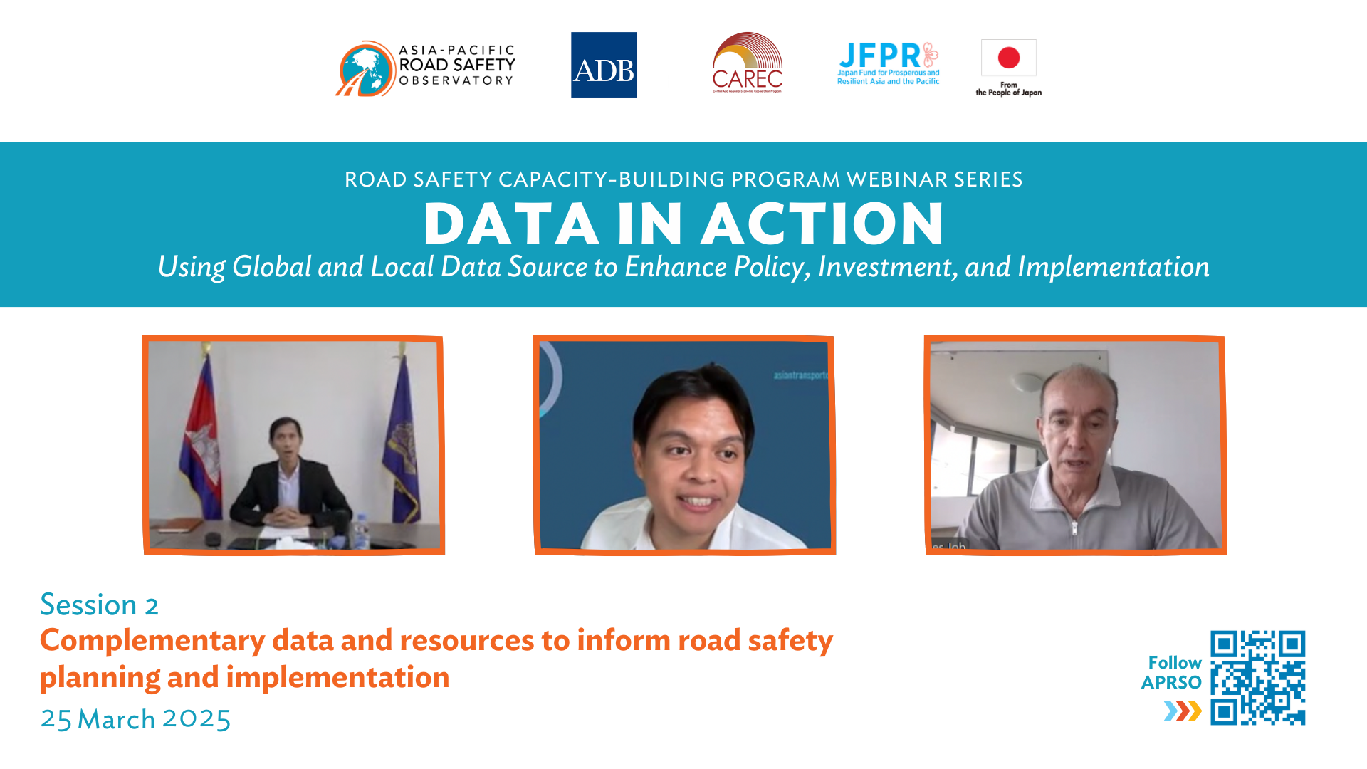 Second Session of the Road Safety Capacity Building Program Webinar Series